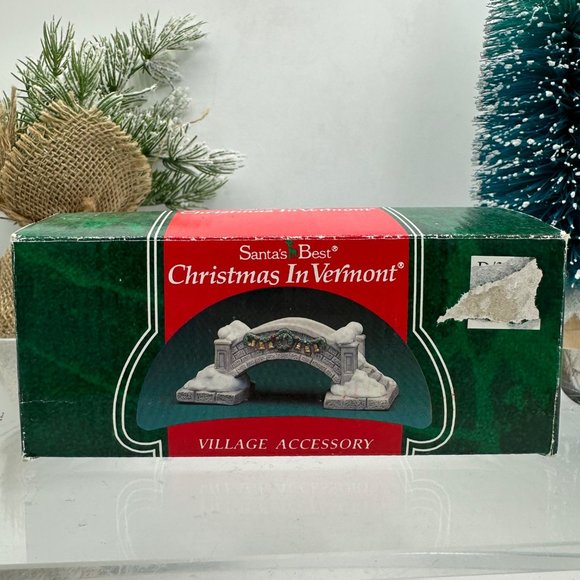 Santas Best Christmas In Vermont Village Accessories Holiday Decor Bridge - Picture 4 of 9